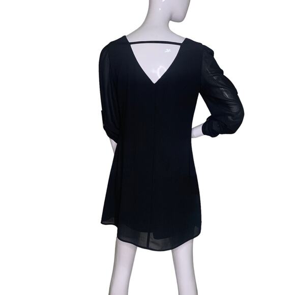 Speechless Dress Sheer Sleeve Full Lining Body Pullover Black Size S - Picture 6 of 9